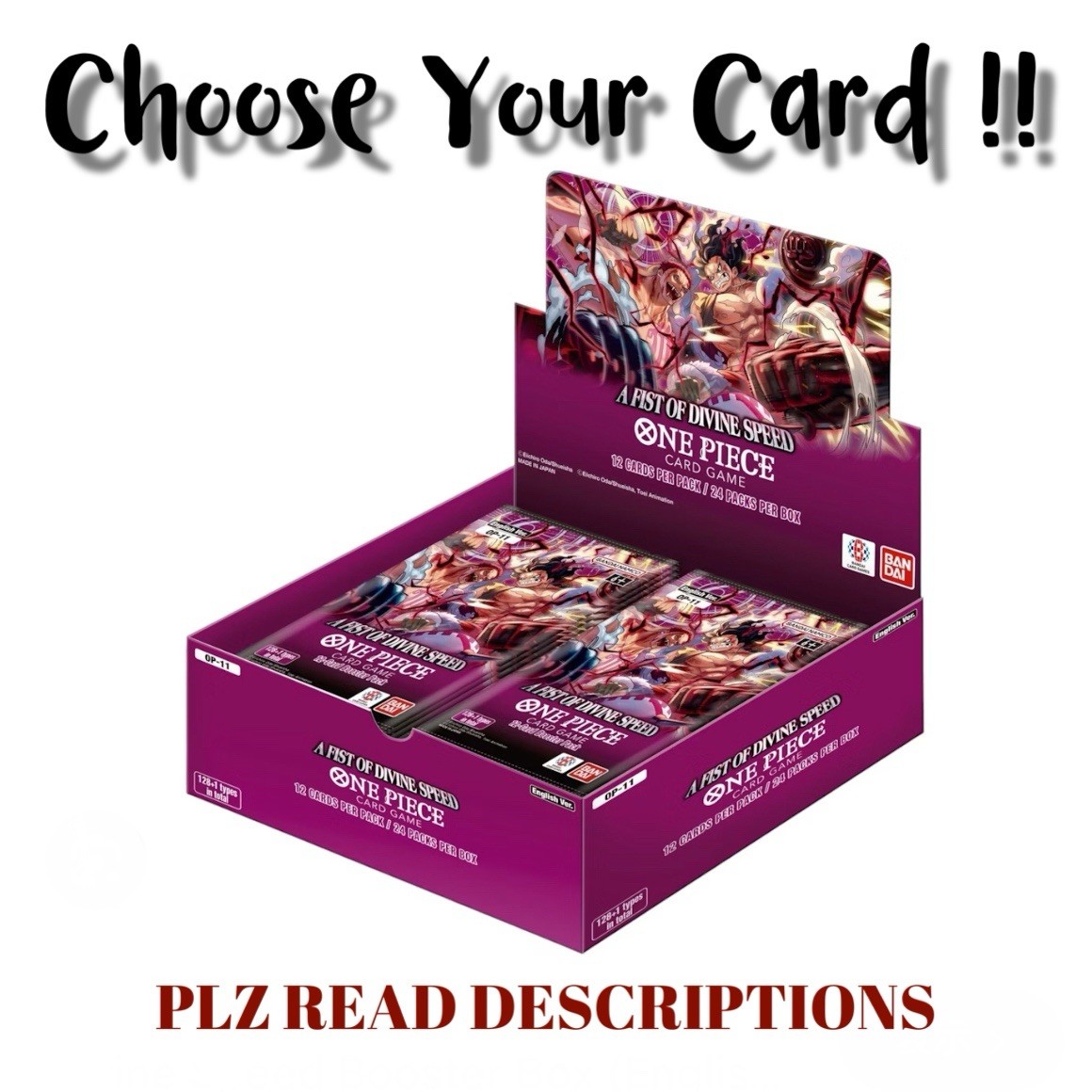 ONE PIECE CCG OP11 A Fist of Divine Speed Trading Card - Pick Your Card  