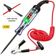 Auto Circuit Test Pen 3V-48V LED Digital Voltmeter Polarity Detector Probe Light