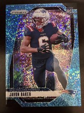 2024 Panini Prizm - Javon Baker #344 Blue Sparkle /96 (RC) Rookie NE Patriots.