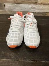 Puma evoSPEED Star 8 track and field shoes in white, orange, and grey