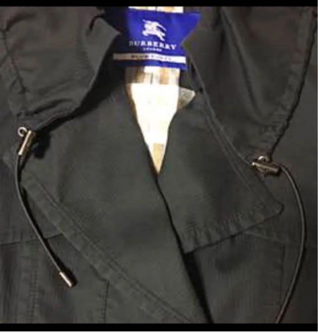 Burberry Blue Label Trench Coat Black Cotton Liner Nova Check Size 38 For Women thumbnail 8