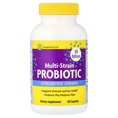 InnovixLabs, Multi-Strain Probiotic, 50 Billion, 60 Capsules