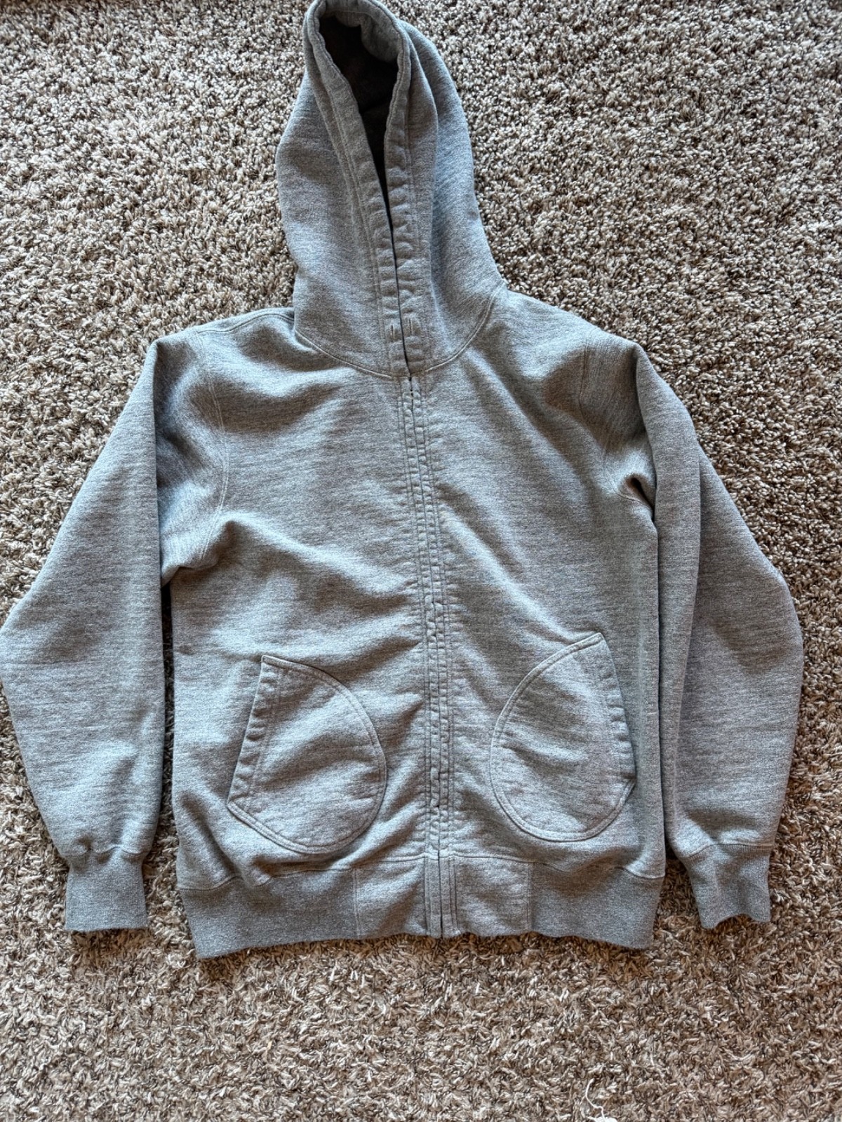 Buzz Rickson Loopwheel Hoodie-Gray Large BR65623 - image 1