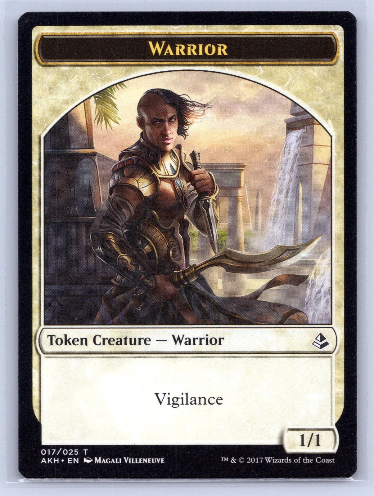 MTG LP-NP Normal Warrior Token 17 T Amonkhet