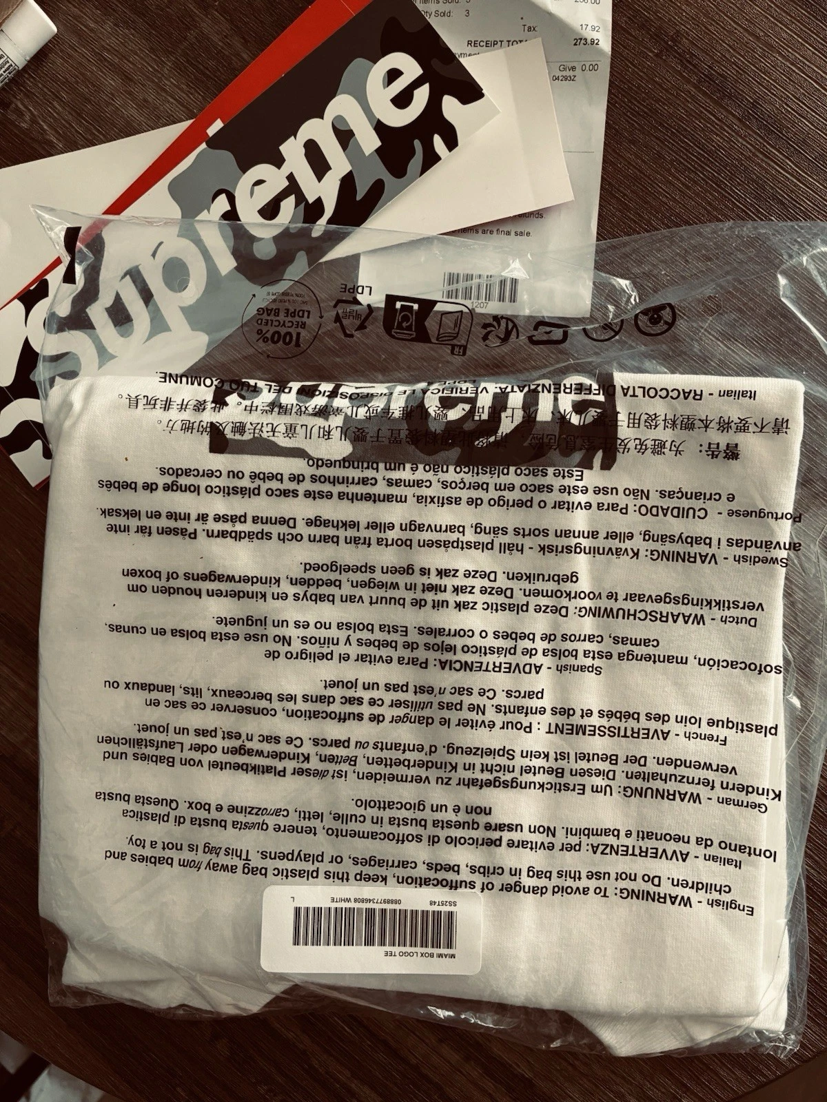 Tee shirt Supreme Miami Box Logo taille L En Main Neuf Envoi Rapide ✅