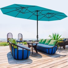 13FT Large Patio Umbrella, Double-Sided Outdoor Umbrellas with Fade Resistant...