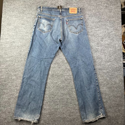 Vintage Levi's 517 Bootcut Jeans Men's Blue Denim Distressed Classic Y2K - 35X33 by Levi's, $26.99 - Photo 2
