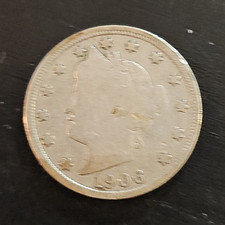 1906 Liberty Head V Nickel 5C Circulated, Philadelphia Uncert Ungrad 4815