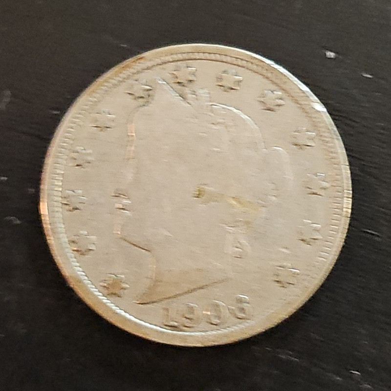 1906 Liberty Head V Nickel 5C Circulated, Philadelphia Uncert Ungrad 4815