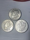 Lot of (3) 1900 P Morgan Silver Dollars - BU