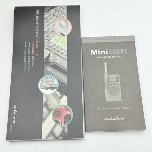 Eton Mini 300PE kompaktes Kurzwellen AM/FM Handradio rot mit Kopfhörer Hülle NOS - Bild 12 von 20