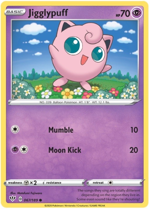 Jigglypuff - 067/189 - Common - Near Mint