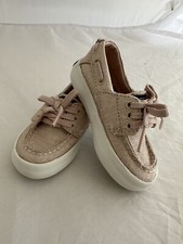 Sperry Girls Pink Sparkle Top Siders Shoes Size 5M