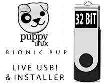 Puppy Linux Bootable USB 32 bit version Runs from RAM Fast Browser  Save state