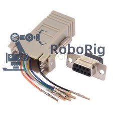 DB9 Female to RJ45 Female F/F RS232 Modular Adapter Converter Extender