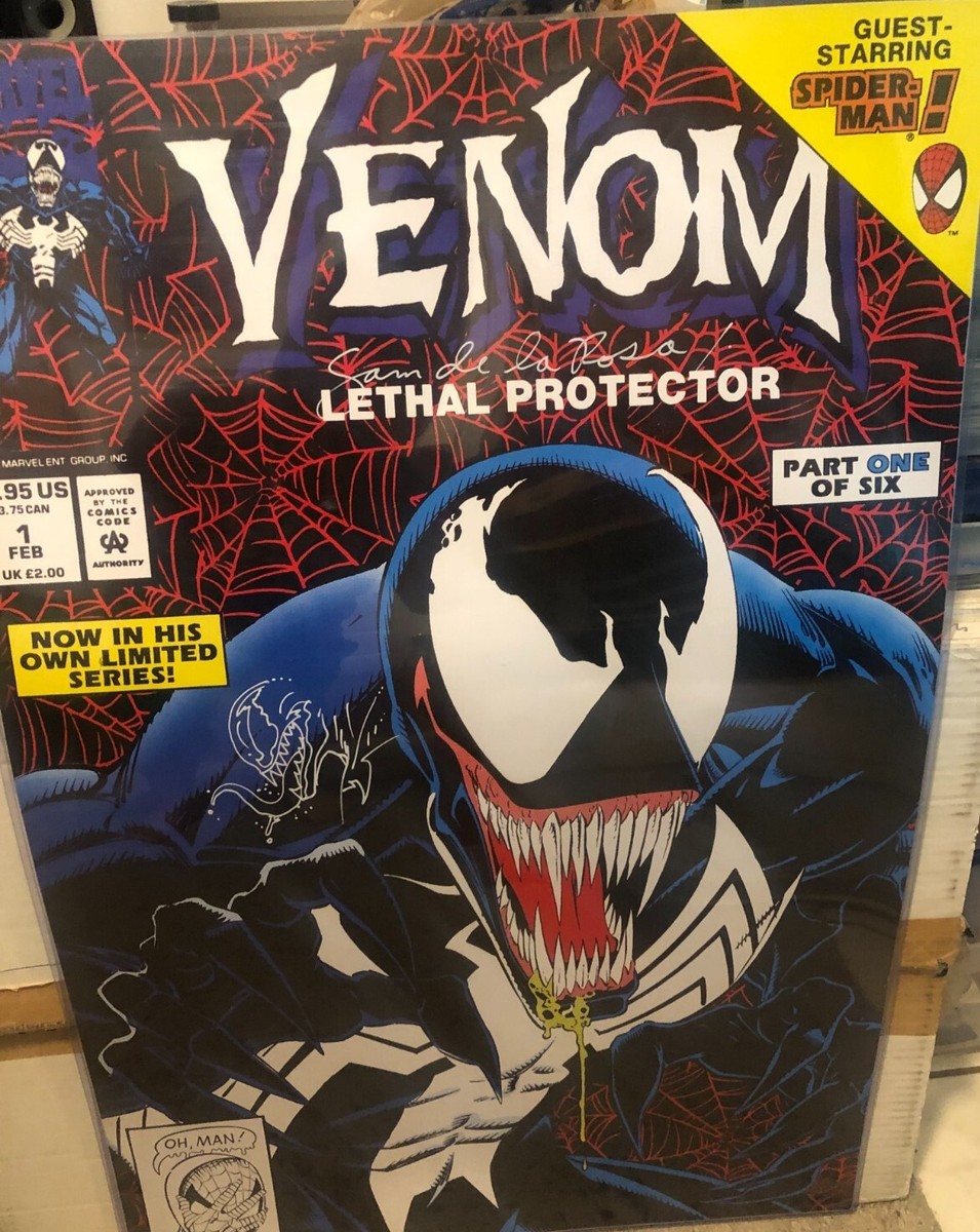 Sam De La Rosa Signed And Sketched Full Size Poster 24x36 Venom