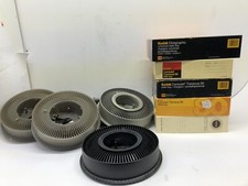 KODAK SLIDE CAROUSELS LOT OF 11, 10x 80 SLIDES, 1x 140 SLIDES, WITH BOXES