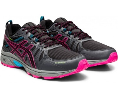 Damen Asics Gel-Venture 7 Turnschuhe Schuhe Trail schwarz neu Größe 8,5 wasserdicht
