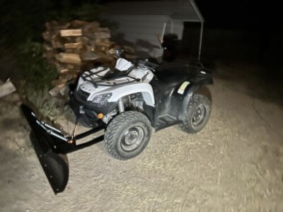 KYMCO MXU 50 inch Snow Plow Kit with a Snow Plow Mount