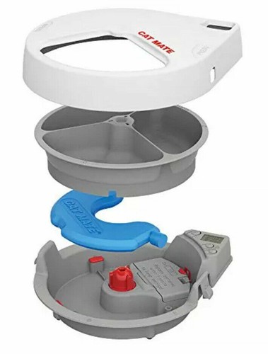 Cat Mate C300 Automatic 3 Meal Pet Feeder With Digital Timer For Cats 3 Meals - Picture 2 of 3