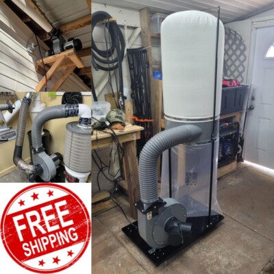 2 HP Dust Collector 35 Gallon High Flow Capacity Heavy Duty Shop Wood DIY Tools