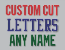 SPECIAL! 1-Color Letters Team Name Tackle Twill Pro Cut Lettering Uniform Jersey