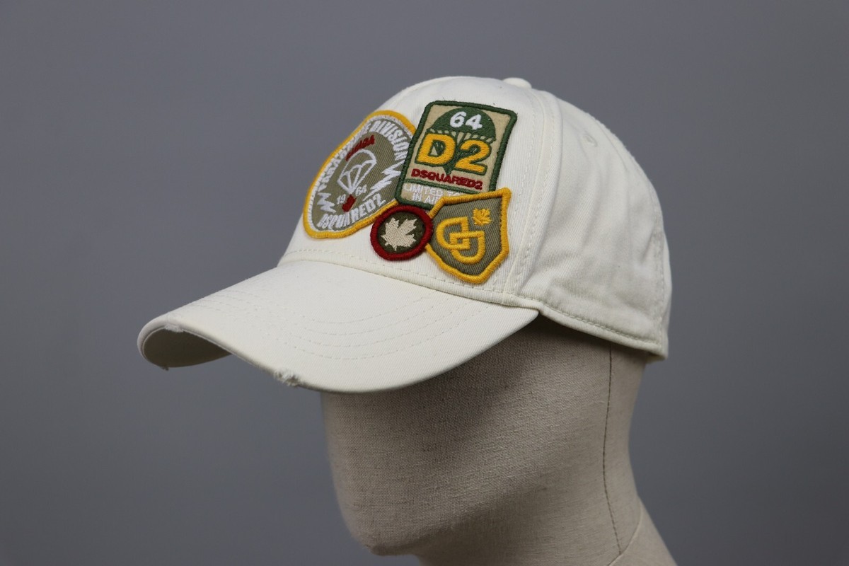 DSQUARED2 Parachute Division Vintage White used Canvas Cap One