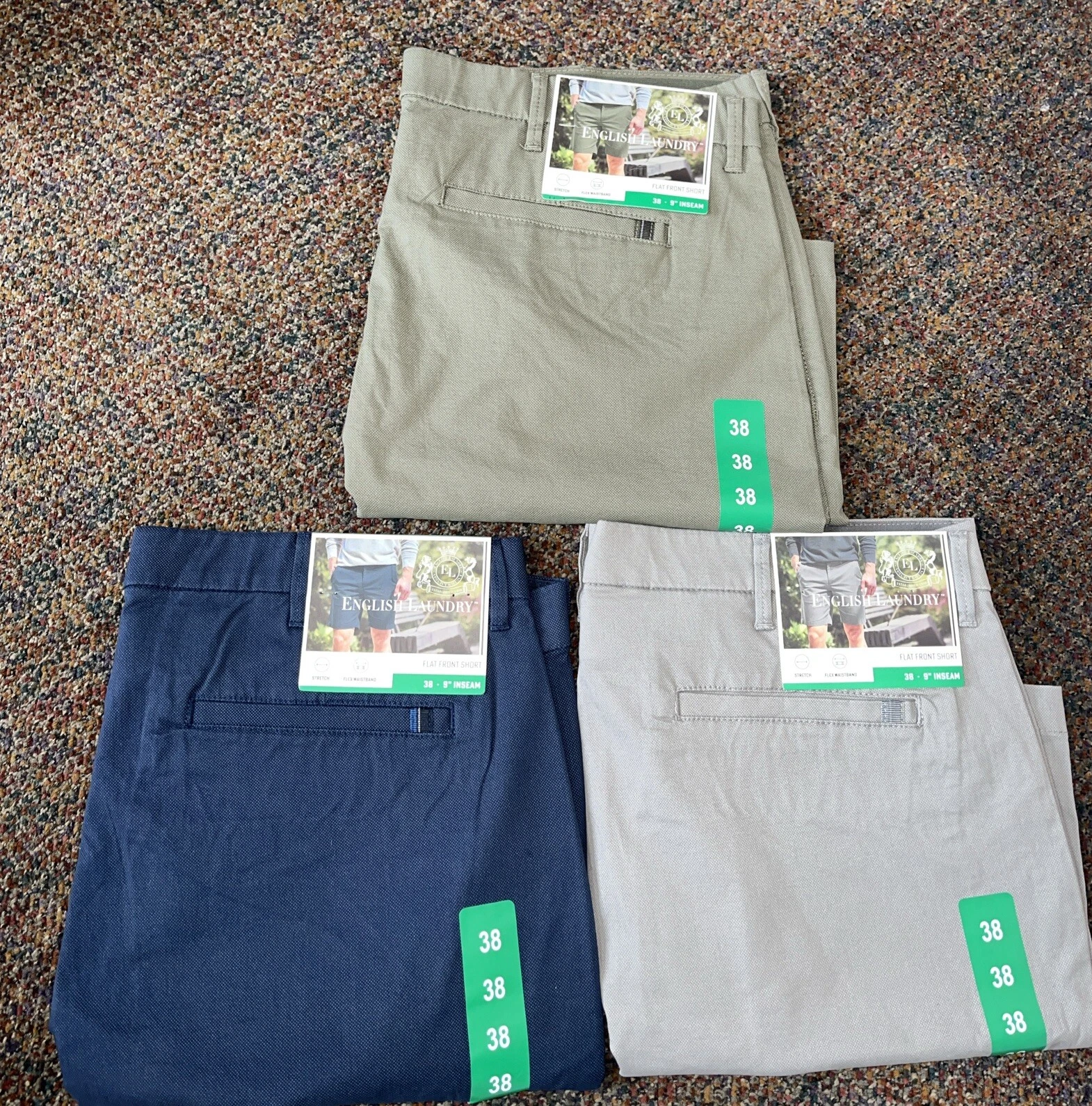 English Laundry Flat Front Short GRAY GREEN Blue 1768314 pick