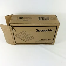 SpaceAid Spice Drawer Organizer 4 Shelves & 28 Jars 13x17.5 in. - NEW, Open Box