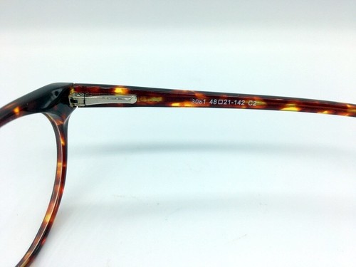 Mattisse 48-21 142 Tortoise Brown Eyeglass Frames Tortoise Round Acetate - Picture 3 of 5