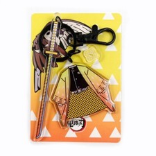 Demon Slayer Agatsuma Zenitsu Anime Key Goods Keychain Widget Fashion Gift