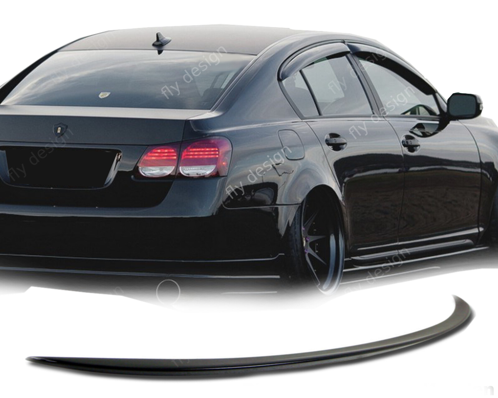 For Spoiler LEXUS IS TUNING XE3 Limo Convertible 2013- Trunk Lip SLIM Abrisskan