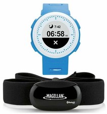 NEW Magellan Echo FIT Smart + HRM Sports Fitness Watch Blue/White Bluetooth