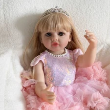 22 Inch Reborn Toddler Dolls Realistic Girl Baby Doll Real Looking Reborn Baby