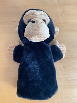 The Puppet Company UK Chimp Puppet Plush Monkey Chimpanzee Black Tan Toy Video