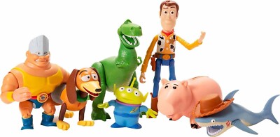 Toy Story Mattel 7 Piece Action Figure Set! Rare Mr. Shark with