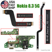 New USB Charging Port Board RX-RF coaxial Cable For Nokia 8.3 5G TA-1243 TA-1251