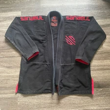 Sanabul A1 Brazilian Jiu Jitsu Black Fighter Martial Arts Top Only