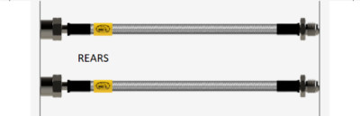 Hel Performance Braided Brake Hoses BMW F80 F82 F83 F87 M2 M3 M4 2014- REARS