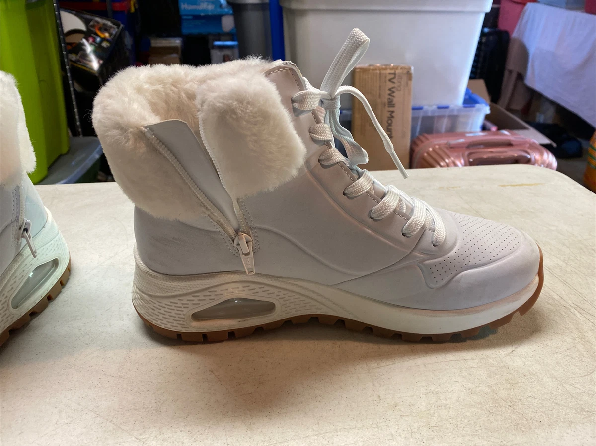Skechers white boots sale