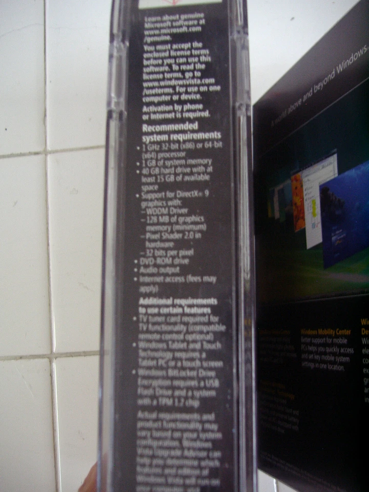 Microsoft Windows Vista Ultimate Full 32 Bit & 64 Bit DVDs =NEW SEALED BOX= - Image 4 of 4