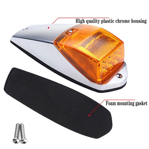 5x LED Amber Top Roof Cab Marker Truck Light For Peterbilt Kenworth Freightliner - Picture 4 of 10