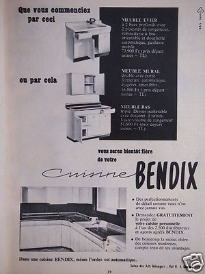 PRESSEWERBUNG 1958 KÜCHE BENDIX OB SIE MIT DIESEM ODER JENEM BEGINNEN