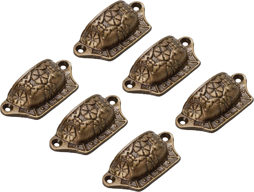 Victorian Apothecary Pulls, Antique Brass Pulls, Brass