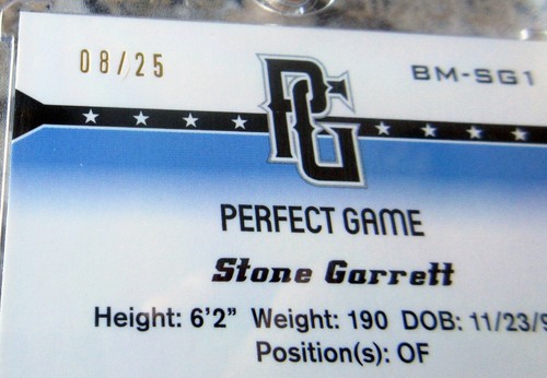 STONE GARRETT 2013 Leaf Chrome BLUE 1st TRUE SP 08/25 Rookie Card RC Nats SSP🔥$ - Picture 3 of 3