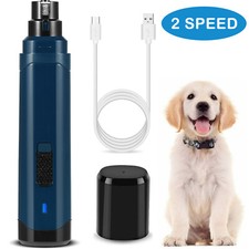Dog Nail Grinder Upgraded 2 Speeds Quiet Electric Rechargeable Pet Nail Trimmer