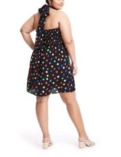 RIXO x Target Multicolor Polka Dot Mini Halter Tie Dress Plus Size 3X NWT