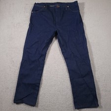 Vtg Rigid Wrangler Cowboy Cut 13MWZ Original Fit Jeans Men's 40x30 Dark Wash