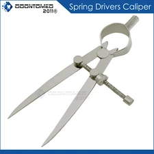 Spring Caliper Inside Outside Divider Industrial Compass Measure Flat 4'' 