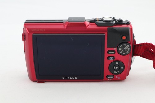 Olympus STYLUS Tough TG-3 Red + FISHEYE CONVERTER FCON-T01 from Japan (f01101) - Picture 5 of 10